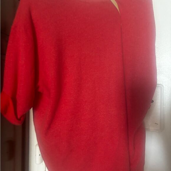 Red Cheetah Face Wildfox big logo sweater oversized shirt 3/4 sleeve top blouse - Picture 3 of 6